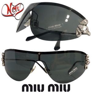 🆕 Miu Mui Shields with side Crystal embellishments